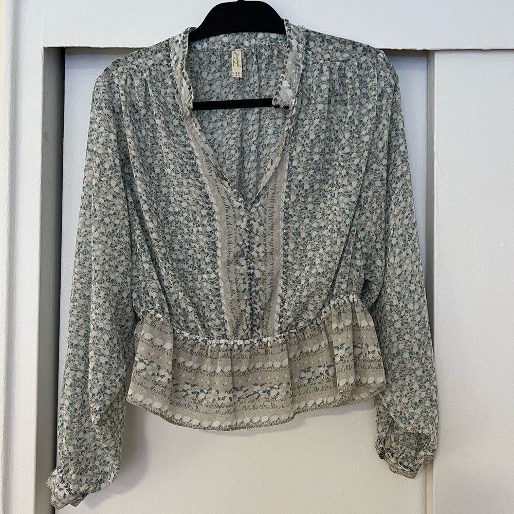 Free People Beaded Blouse